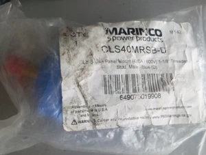 Marinco CLS40MRSB-D , 1-1/8" Threaded Stud , Panel Mount / Male / Blue  - Picture 1 of 2