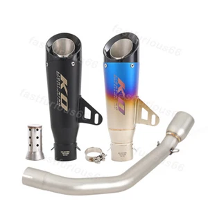 For Voge 350AC 2023 Motorcycle Exhaust Tips Mid Link Pipe 51MM Muffler Silencer - Picture 1 of 14