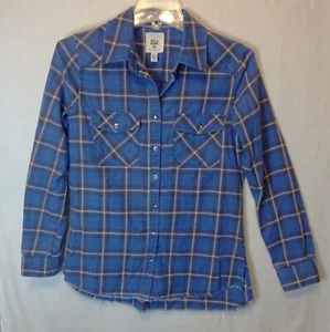 BILLABONG Herren Small Thrashed Plaid Flanellhemd Shredded Hem GRUNGE gorpcore - Bild 1 von 10