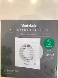 VENT-AXIA Silhouette 100 Slim Line Silent Bathroom Extractor Fan Light switch - Picture 1 of 4