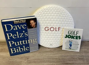 Golf Books Bundle - Including Large Book Shaped Like A Big Golf Ball / Jokes - Picture 1 of 7