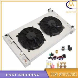 For Chevrolet GMC C/K 1500 2500 3500 5.0 5.7 3 Row Radiator+Shroud+Electric Fan - Picture 1 of 9