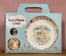Poole Pottery NURSERY RHYMES 4-Piece Set Children Dishes VTG England New in Box