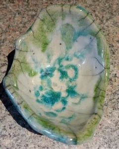 Raku Fired Pottery Bowl Potters Incised Pottery Mark On Base KE - Picture 1 of 6