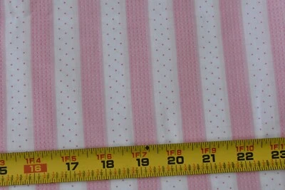 26" Long x 36", Vintage 1940's-60's, Pink & White Striped Lt-Weight Cotton,P3699 - Image 1 of 4
