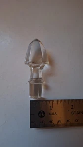 2 3/4" Schwer Kristallglas Gekerbt 6-seitig Dekanter Flasche Stopfen - Bild 1 von 3