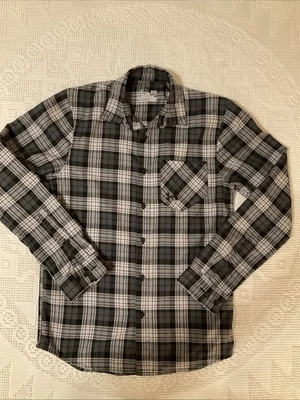 Under Armour Shirt Mens Small Gray Plaid Stockton Flannel ColdGear Loose Hiking - Image 1 of 4
