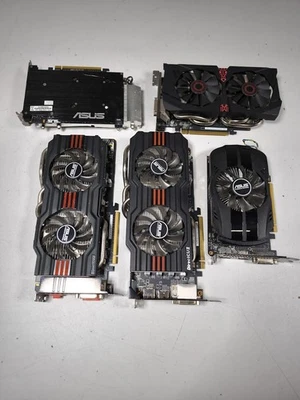Lot of 5 Asus GPUs - Non-Working, For Parts - Image 1 of 4