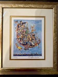 Jovan Obican Litografía Firmada Enmarcada "Sueño Americano" 1994 102/1000 Arte - Imagen 1 de 6