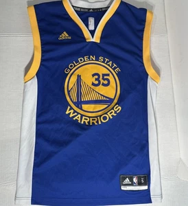 Adidas Golden State Warriors Blue Yellow Basketball Kevin Durant 35 Jersey Men S - Picture 1 of 11