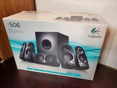 Logitech Z506 Surround Sound 5.1 Computer Home Theater Speaker System Subwoofer - Immagine 1 di 4