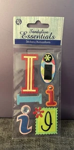 Vintage Sandylion Monogram “I”  2004 Sticker Pack - Picture 1 of 2