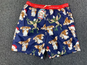 Peter Alexander Gremlins Pyjama Boxer Shorts Mens Medium Blue Christmas NWT - Picture 1 of 9