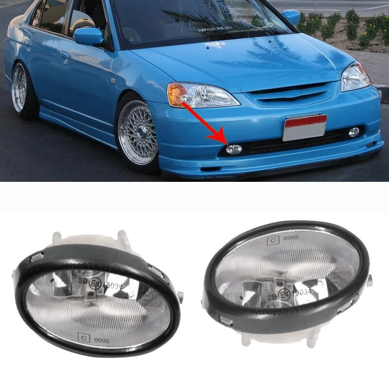 Par de faros antiniebla parachoques delantero para HONDA CIVIC 2001-2003 ES5 ES7 ES8 Foto 1 de 1