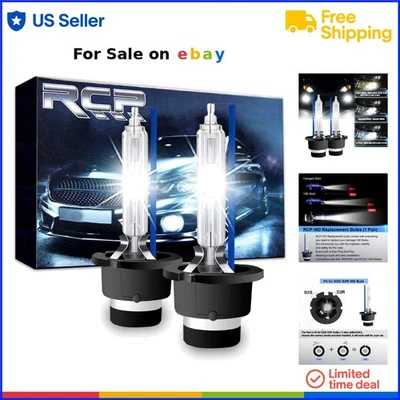 Xenon HID Bulb Ice Blue 8000K 35W 12V Auto Headlights Replacement - Image 1 of 4