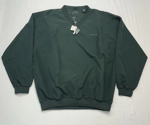 NWT VTG Golf Pullover Sweater Large Green Rugby Windbreaker Water Resistant - Picture 1 of 14