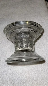 Vintage Depression Glass Candle Holder Taper Votive Pillar Swirl Decor Seamed - Picture 1 of 8