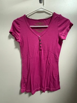 Vtg Green Apple Henley Shirt S Y2K - Image 1 of 4