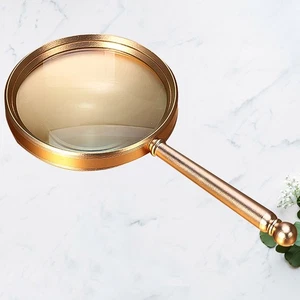 Tragbare Handlupe Metall Glas 4,5X Objektivdurchmesser 60mm - Bild 1 von 11