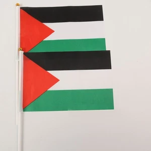 20 Pezzi Bandiera Sventolante a Mano Bandiere Palestinesi Mini Palestina Portatile - Foto 1 di 12