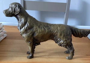 Gorgeous bronze / bronzed figure of Golden Retriever dog 1.9 kg. Lovely - Picture 1 of 8