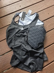 Camiseta sin mangas acolchada Adidas Aeroready de compresión para hombre talla 3XLT negra NUEVA - Imagen 1 de 6