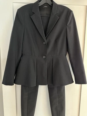 Theory Women's Black Suit with Jacket and Pants Size 8 & 4 Cotton Blend - Image 1 of 4