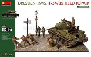 MINI ART 36064 1/35 Dresden 1945. T-34/85 Field Repair. Big Set - Picture 1 of 5