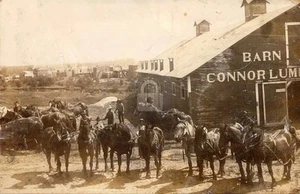Laona WI Wisconsin Connor Lumber Co. 1920s RPPC Photo Postcard COPY - Picture 1 of 2