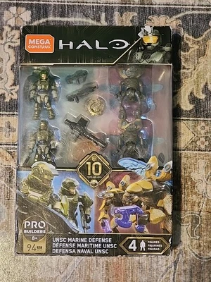 Mega Construx Halo Pro Builders Unsc Marine Defense 4 Figures 94 pcs - Image 1 of 2