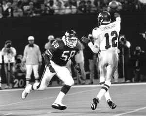 New York Giants CARL BANKS and RANDALL CUNNINGHAM 8x10 Photo Football Print - Picture 1 of 1