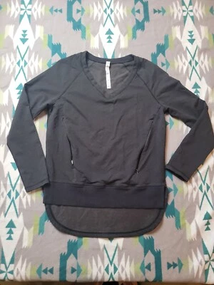 Sudadera para mujer LULULEMON atletismo yoga pulóver jersey gris jaspeado talla 6  Foto 1 de 4
