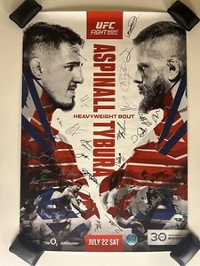 Tom Aspinall Vs Tybura UFC Signed Event Poster SBC London Molly McCann #3/140 - Picture 1 of 10