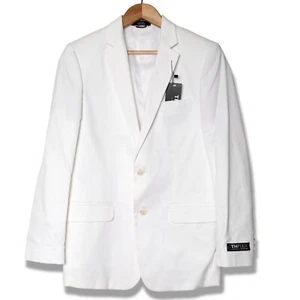 Tommy Hilfiger THFLEX Blazer Jacket Stretch Cotton Blend Single Breasted White - Picture 1 of 12