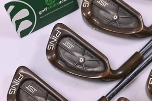 Left Hand Ping ISI BeCu Irons / 3-PW+SW / White Dot / Regular Flex Ping AWT Shaf - Picture 1 of 7