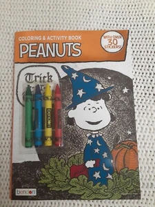 Peanuts"Trick-or-Treat" Coloring & Activity Book with Crayons & Over 30 Stickers - Picture 1 of 4