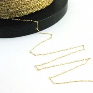 Gold plated Sterling Silver Chain-Unfinished,Bulk Chain Fancy Twisted Link-6.7mm - Picture 1 of 3