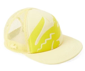 Lacoste Crocodile Snapback Adjustable Trucker Hat Cap Yellow Mesh Adult OSFA NWT - Picture 1 of 4