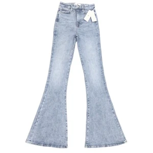 7 For All Mankind Ultra High Rise Skinny Flare Stretch Jeans Size 26X34 NWT $228 - Picture 1 of 12