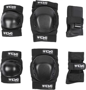 TSG Skate Protection Set, Knee Elbow Pads & Wrist Guards, EVA Foam, PE Caps - Picture 1 of 19