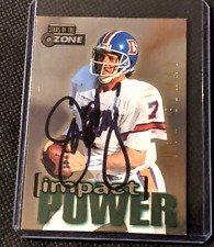 John Elway Signed 1995 SkyBox Impact Power Insert Card IP24 Denver Broncos w/COA