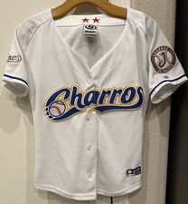 Charros De Jalisco Mexican Pacific League Home Jersey White Womens Medium