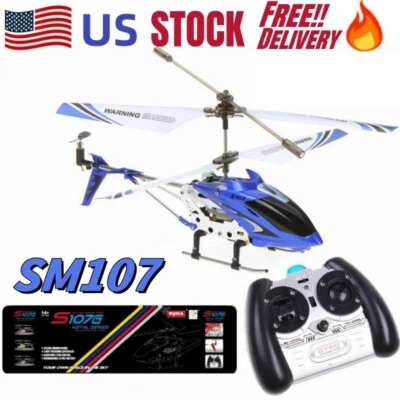 Syma S107G Mini Remote Control RC Helicopter3-Channel 3.5CH Alloy Copter Gyro US - Image 1 of 4