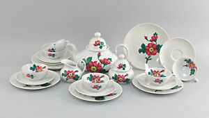 9140138 Porcelain Tea Service Seltmann for 6 People 60er Years Floral Decoration
