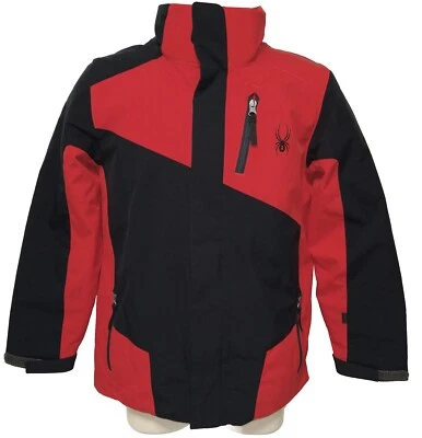 Spyder Turner Insulated Winter Jacket, Boys Large, Black/Red, Ski Snowboard, NWT - Image 1 of 4