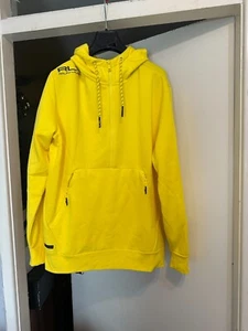 Auténtica sudadera con capucha Ralph Lauren RLX de lana amarilla brillante con media cremallera para hombre - Imagen 1 de 9