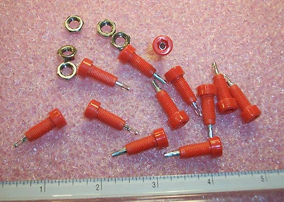 CANTIDAD (20) 6092R KEYSTONE ROJO NYLON AISLADO BANANA JACKS .175" Foto 1 de 2