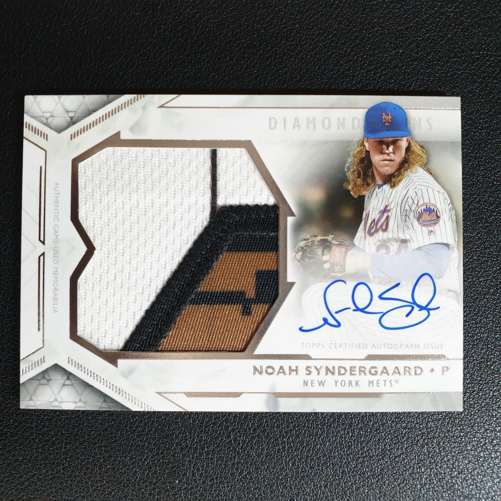 2018 Topps Diamond Icons Noah Syndergaard Jumbo Patch Auto 06/25 2L