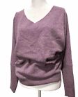 Liny Xin Super Fine Merino Wool Soft Knitted Pullover V Neck Purple Women?S S