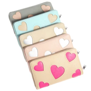 Damen Herz Geldbörse Geldbeutel Portemonnaie Brieftasche Mädchen Glitzer pink - Bild 1 von 9